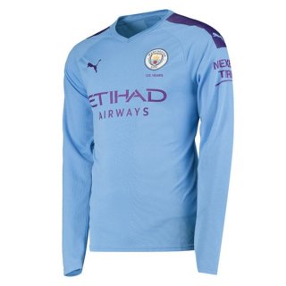 Maglia Manchester City Home ML 2019 2020 Blu