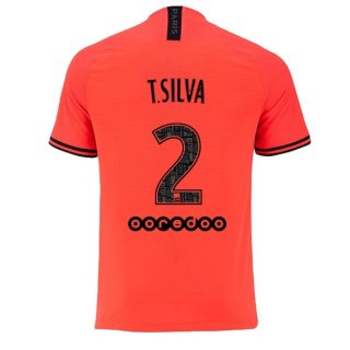 Maglia Paris Saint Germain NO.2 T.Silva Away 2019 2020 Arancione