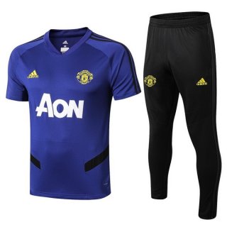 Maglia di Formazione Manchester United Set Completo 2019 2020 Blu