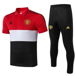 Polo Manchester United Set Completo 2019 2020 Rosso Bianco Nero