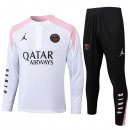 Felpa Allenamento PSG 2024 2025 Bianco Rosa