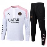 Felpa Allenamento PSG 2024 2025 Bianco Rosa