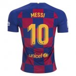 Maglia Barcellona NO.10 Messi Home 2019 2020 Blu Rosso