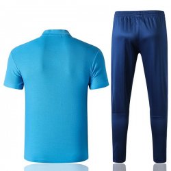 Polo Set Completo Barcellona 2019 2020 Blu Luce