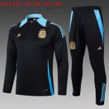 Bambino Felpa Allenamento Argentina 2024 2025 Nero Blu 3