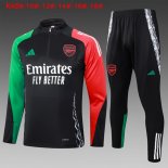 Bambino Felpa Allenamento Arsenal 2024 2025 Nero Rosso