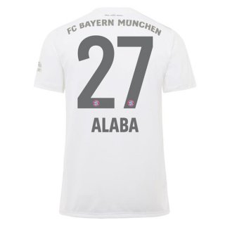 Maglia Bayern Munich NO.27 Alaba Away 2019 2020 Bianco
