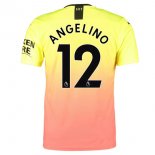 Maglia Manchester City NO.12 Angelino Terza 2019 2020 Arancione