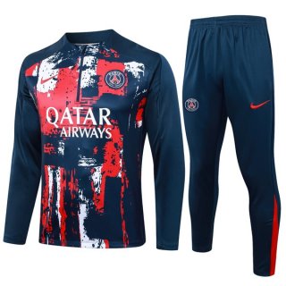 Felpa Allenamento PSG 2024 2025 Rosso Blu 3