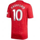 Maglia Manchester United NO.10 Rashford Home 2020 2021 Rosso