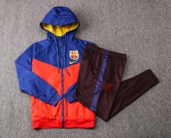 Giacca a vento Barcellona Set Completo 2019 2020 Arancione Blu