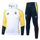 Felpa Cappuccio Real Madrid 2024 2025 Bianco Giallo 2