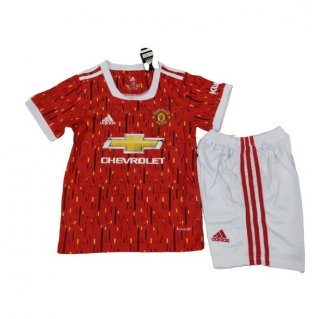 Maglia Manchester United Home Bambino 2020 2021 Rosso