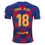 Maglia Barcellona NO.18 Jordi Alba Home 2019 2020 Blu Rosso
