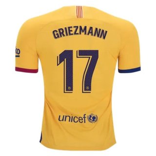 Maglia Barcellona NO.17 Griezmann Away 2019 2020 Giallo