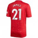 Maglia Manchester United NO.21 James Home 2020 2021 Rosso