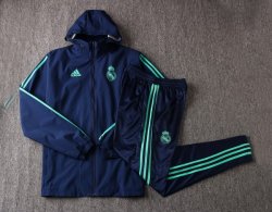 Giacca a vento Set Completo Real Madrid 2019 2020 Blu Verde Giacca a vento Set Completo Real Madrid 2019 2020 Blu Verde