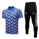 Polo Arsenal Set Completo 2022 2023 Blu