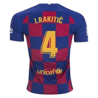 Maglia Barcellona NO.4 I.Rakitic Home 2019 2020 Blu Rosso