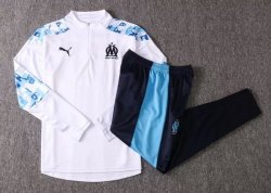 Felpa Marseille 2020 2021 Bianco Blu Felpa Marseille 2020 2021 Bianco Blu