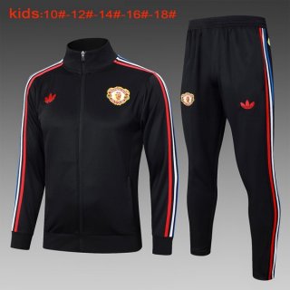 Bambino Giacca Manchester United 2024 2025 Nero Rosso