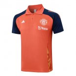 Polo Manchester United 2024 2025 Arancione Blu 2