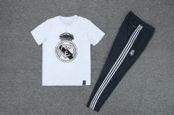Maglia di Formazione Real Madrid Set Completo 2019 2020 Bianco Blu