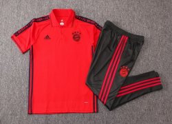 Polo Set Completo Bayern Munich 2019 2020 Rosso Grigio Polo Set Completo Bayern Munich 2019 2020 Rosso Grigio