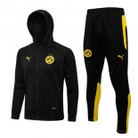 Felpa Cappuccio Set Completo Borussia Dortmund 2022 2023 Nero Giallo