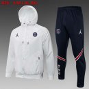 Giacca a vento Paris Saint Germain Set Completo 2022 Bianco Nero 1 Giacca a vento Paris Saint Germain Set Completo 2022 Bianco Nero 1