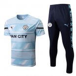 Maglia Manchester City Set Completo 2022 2023 Blu
