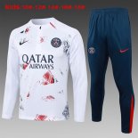 Bambino Felpa Allenamento PSG 2024 2025 Rosso Bianco