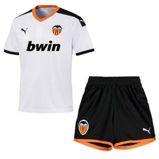 Maglia Valencia Home Bambino 2019 2020 Bianco Nero