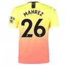 Maglia Manchester City NO.26 Mahrez Terza 2019 2020 Arancione Maglia Manchester City NO.26 Mahrez Terza 2019 2020 Arancione