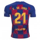 Maglia Barcellona NO.21 De Jong Home 2019 2020 Blu Rosso Maglia Barcellona NO.21 De Jong Home 2019 2020 Blu Rosso