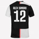 Maglia Juventus NO.12 Alex Sangro Home 2019 2020 Bianco Nero Maglia Juventus NO.12 Alex Sangro Home 2019 2020 Bianco Nero