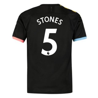 Maglia Manchester City NO.5 Stones Away 2019 2020 Nero