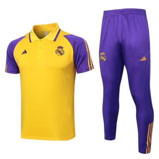 Polo Real Madrid Set Completo 2024 2025 Giallo Porpora