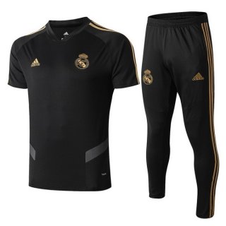 Maglia di Formazione Real Madrid Set Completo 2019 2020 Nero Giallo