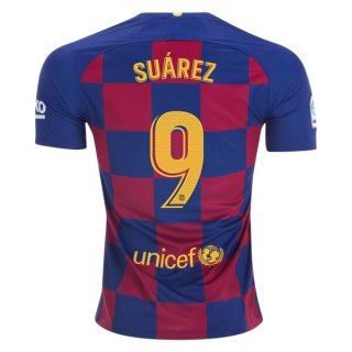 Maglia Barcellona NO.9 Suarez Home 2019 2020 Blu Rosso