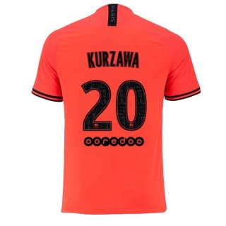 Maglia Paris Saint Germain NO.20 Kurzawa Away 2019 2020 Arancione