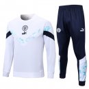 Felpa Manchester City 2022 2023 Bianco Blu Felpa Manchester City 2022 2023 Bianco Blu