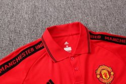 Polo Set Completo Manchester United 2019 2020 Rosso Nero Polo Set Completo Manchester United 2019 2020 Rosso Nero