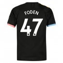 Maglia Manchester City NO.47 Foden Away 2019 2020 Nero Maglia Manchester City NO.47 Foden Away 2019 2020 Nero