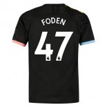 Maglia Manchester City NO.47 Foden Away 2019 2020 Nero