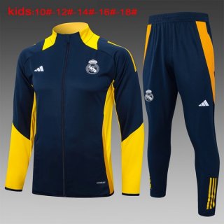Bambino Giacca Real Madrid 2024 2025 Blu Giallo 3