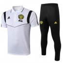 Polo Manchester United Set Completo 2019 2020 Bianco Nero