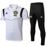 Polo Manchester United Set Completo 2019 2020 Bianco Nero