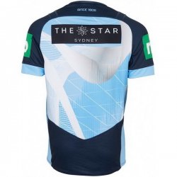 Maglia di Formazione Rugby Nsw Blues 2018 Blu Luce Maglia di Formazione Rugby Nsw Blues 2018 Blu Luce