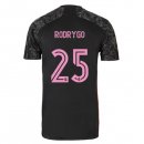 Maglia Real Madrid Terza NO.25 Rodrygo 2020 2021 Nero